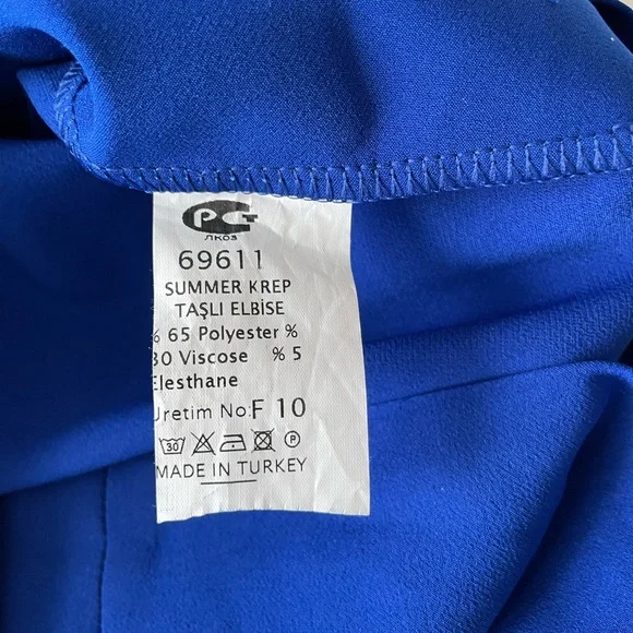 NWT Dress FERVENTE SIZE M ( European 40) Blue - Picture 6 of 6